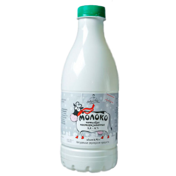 Молоко коровье Ферма Вадима Рошка 3,2-6% ПЭТ 930 мл - фото 1