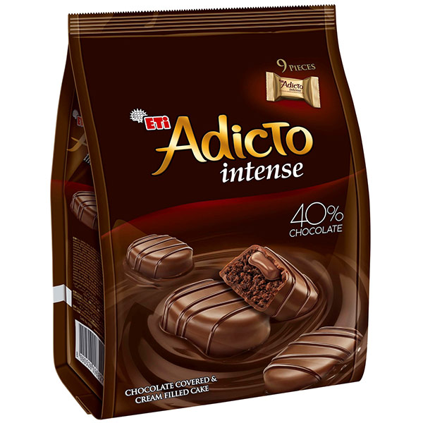 Кексы Eti Adicto Intense mini с кремом в шоколадной глазури 144 гр