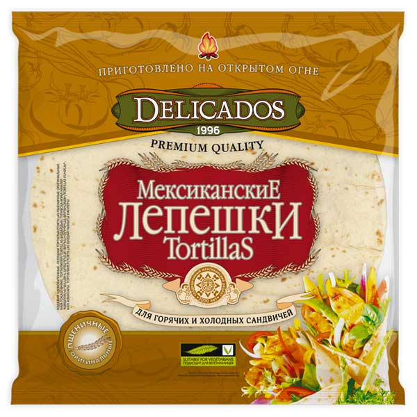 Лепешки Delicados Tortillas оригинальные 400 гр