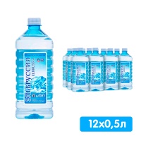 Вода Эльбруссия 0.5 литра, без газа, пэт, 12 шт. в уп.