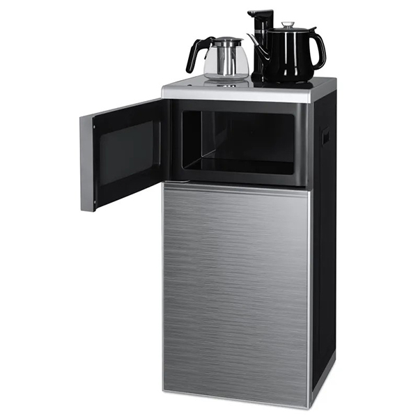 Кулер с чайным столиком Тиабар Ecotronic TB60-LNA серебристый/черный (шкафчик 8 литров)