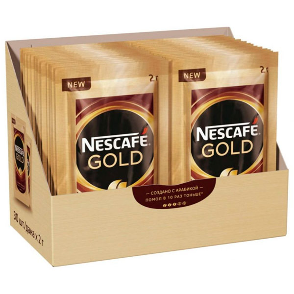 Nescafe / Нескафе Gold растворимый 30 пак х 2 гр