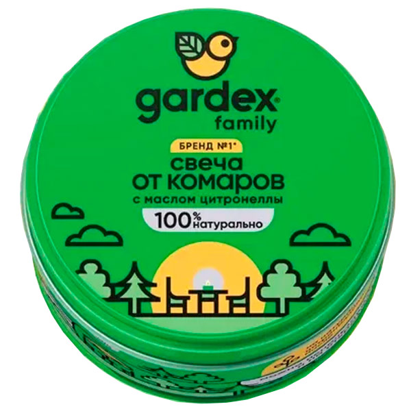 Свеча Gardex Family репеллентная от комаров до 30 часов 110 гр