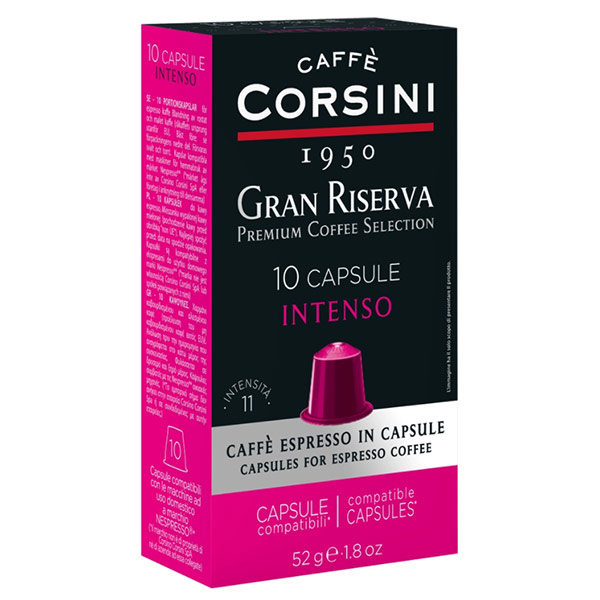 Кофе Corsini Gran Riserva Intenso крепость 11 10 капсул по 5,2 гр