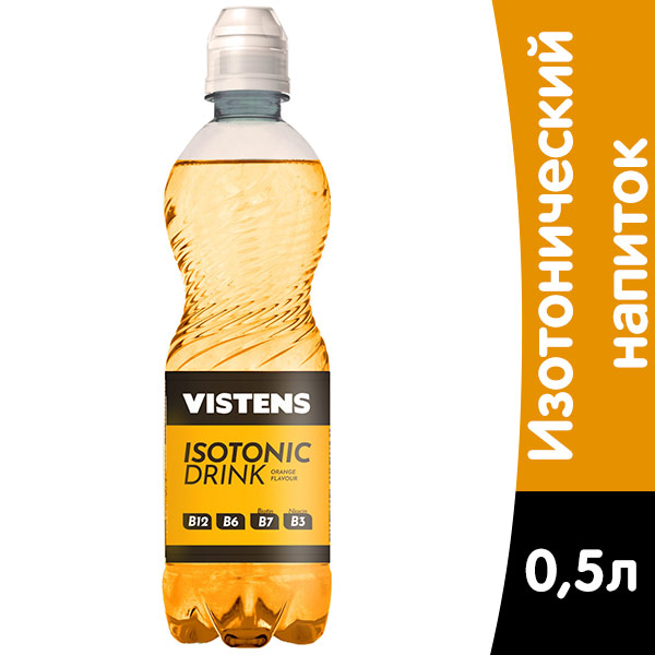 Изотонический напиток Vistens апельсин 0,5 литра, пэт, 6 шт в уп.