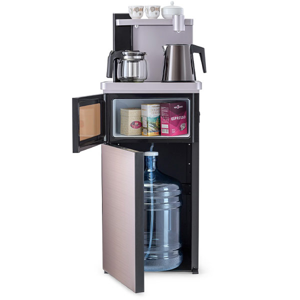 Кулер с чайным столиком Тиабар AEL LK-AEL-52A розовое шампанское (шкафчик 7 литров)