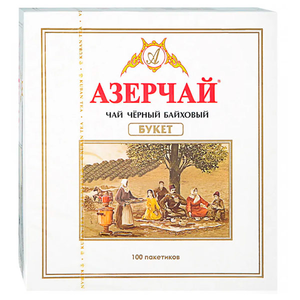 

Чай Азерчай черный байховый Букет 100 пак.
