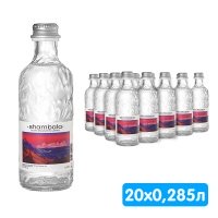 Вода Шамбала 0.285 литра, без газа, стекло, 20 шт. в уп.