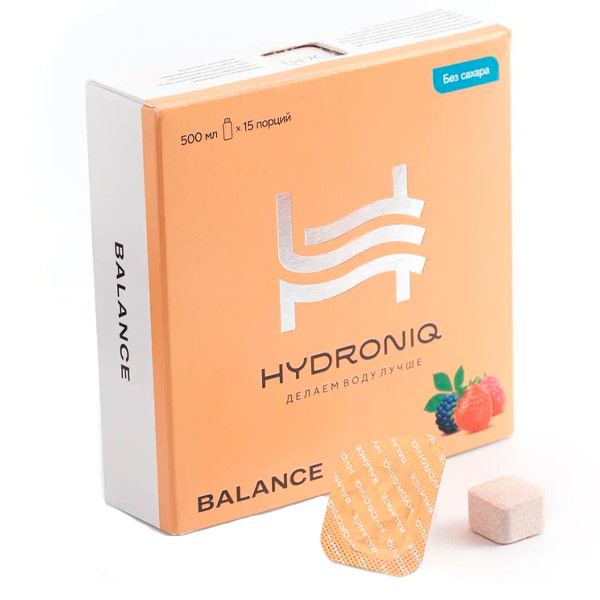 Смесь таблетированная обогащенная для воды Hydroniq Balance вкус Клубника 15 таб. 30 гр