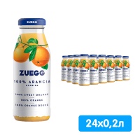 Сок Zuegg / Цуегг апельсиновый 0.2 литра, стекло, 24 шт. в уп.