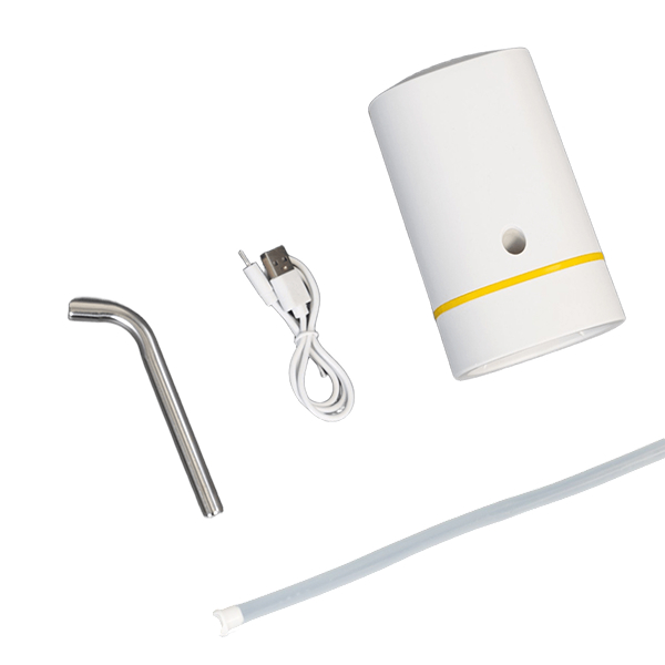 Помпа Aqviol EP-04 электрическая на аккумуляторе с USB-адаптером для 19л бутылей, белая