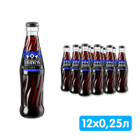 Напиток Эвервесс / Evervess Кола без сахара 0.25 литра, газ, стекло, 12 шт. в уп.