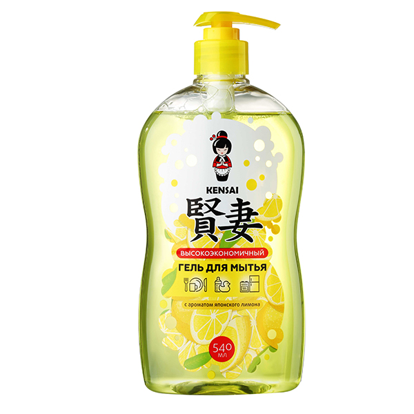 Средство для мытья посуды и детских принадлежностей Kensai Японский лимон 540 мл
