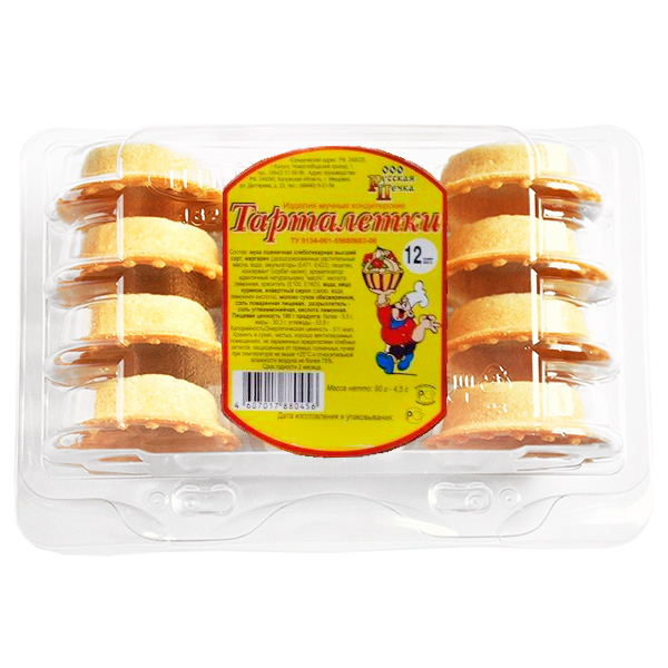 Тарталетки десертные Русская печка 90 гр 12 шт