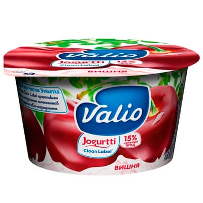 Йогурт Valio вишня 2,6% БЗМЖ 180 гр