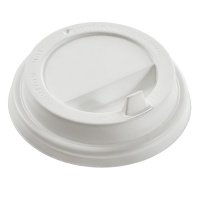 Крышки к стаканам одноразовые Протэк белые 80 мм 100 шт. в уп.