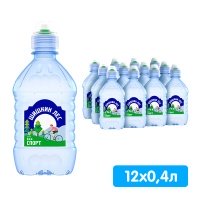 Вода Шишкин лес 0.4 литра, спорт, без газа, пэт, 12 шт. в уп.