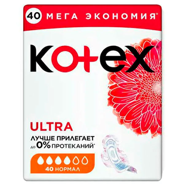 Прокладки Kotex Ultra Net Normal 4 капли 40 шт