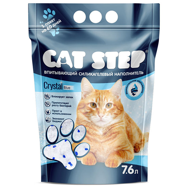 Наполнитель для кошачьих туалетов Cat step гелевый 7,6 литра