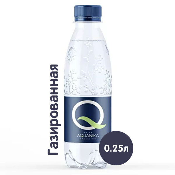Вода Aquanika 0.25 литра, газ, пэт, 24 шт. в уп.