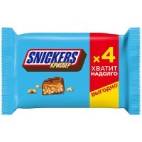Шоколадный батончик SNICKERS Криперс мультипак 40 гр 4 шт. в уп.