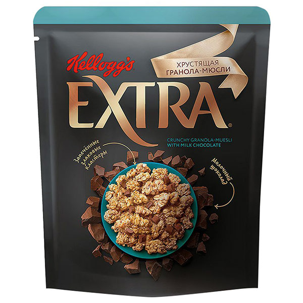 Гранола-мюсли Kellogg's Extra с молочным шоколадом 300 гр