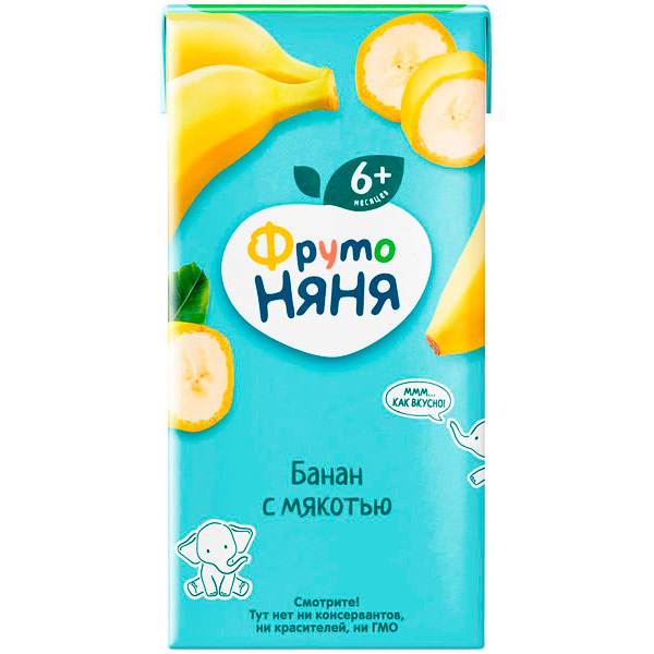 Сок ФрутоНяня банан 0.2 литра, 9 шт. в уп.