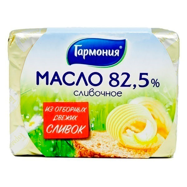 Масло Гармония сливочное БЗМЖ 82.5% 180 гр