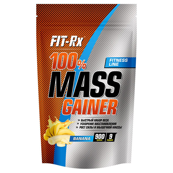 Гейнер FIT- Rx 100% Mass Gainer банан 900 гр