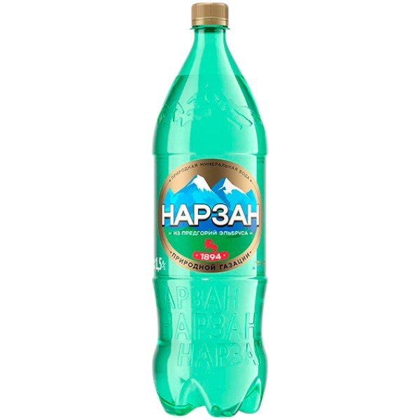 Вода Нарзан 1.5 литра, природной газации, пэт, 6 шт. в уп.