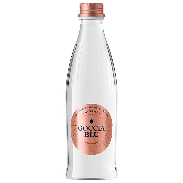 Вода Goccia Blu Naturale 0.25 литра, без газа, стекло, 24 шт. в уп.