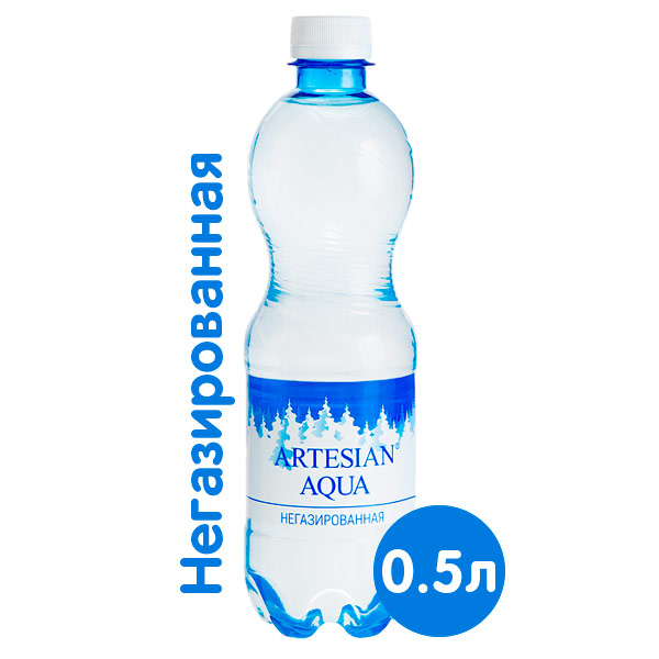 Вода Aqua Artesian 0,5 литра, без газа, пэт, 10 шт. в уп.