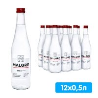 Вода Malgre 0.5 литра, газ, стекло, 12 шт. в уп.