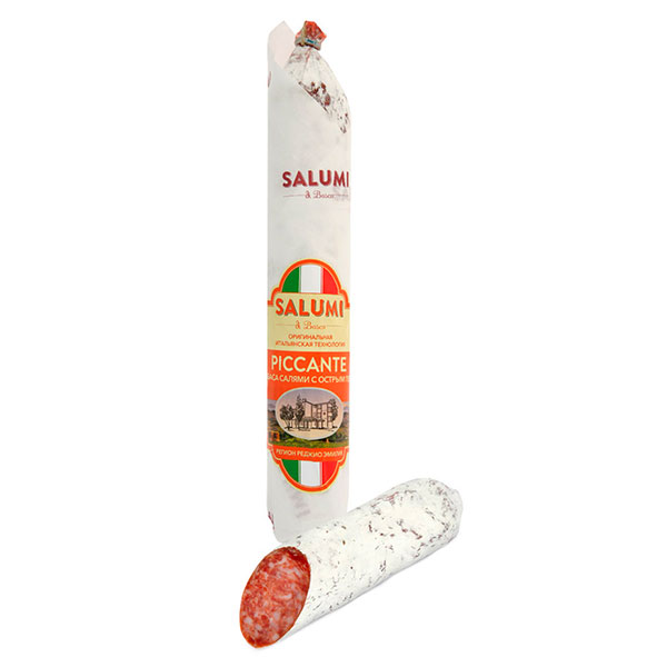 Колбаса сыровяленая полусухая «Салями с острым перцем» Salumi di Bosco 200 гр