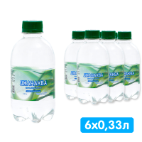 Вода Джанаква 0.33 литра, без газа, пэт, 6 шт. в уп.