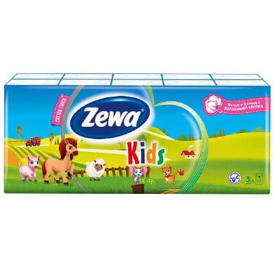 Носовые платочки Zemma Kids детские 3 слоя (10х10 шт)