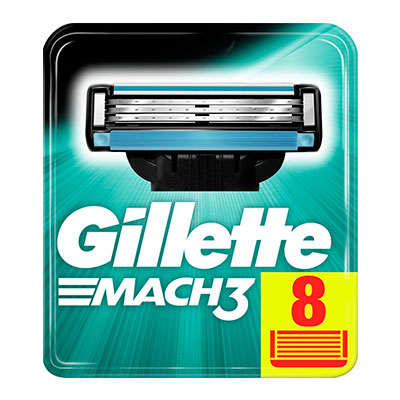 Сменная касета Gillette Mach3 8 шт - фото 1