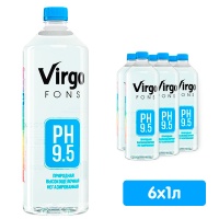 Вода минеральная Virgo fons 1 литр, без газа, пэт, 6 шт. в уп.