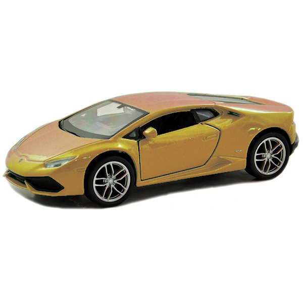 Модель машины Lamborghini Huracan желтая масштаб 1:24