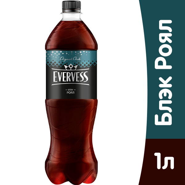 Evervess / Эвервес Блэк Роял 1 литр, сильногазированный, пэт, 12 шт. в уп.