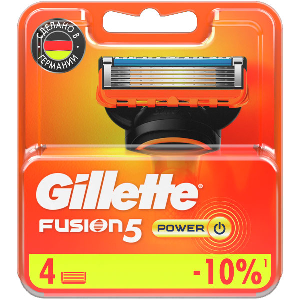 "Gillette" Fusion power сменная кассета (4шт.)