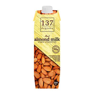 Молоко 137 Degrees миндальное без сахара 1 литр, 12 шт. в уп