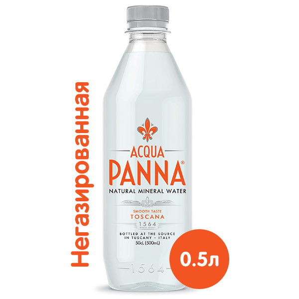 Вода Acqua Panna 0.5 литра, без газа, пэт, 6 шт. в уп