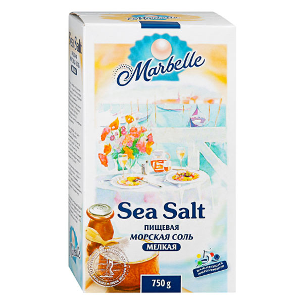 Соль морская Marbelle пищевая мелкая 750 г - фото 1