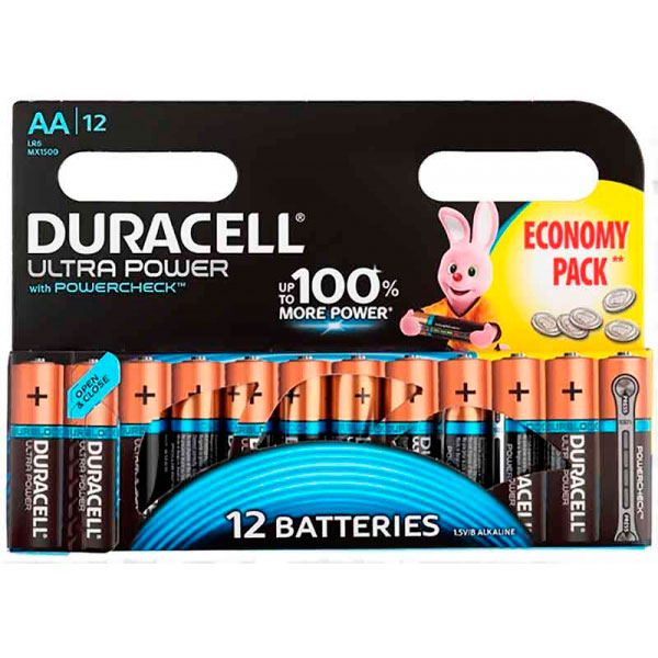 Батарейки серия AA Duracell Ultra Power 12 шт