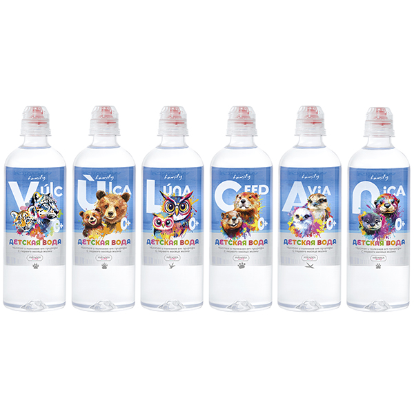 Вода Vulcanica baby детская 0.5 литра, спорт, без газа, пэт, 12 шт. в уп.