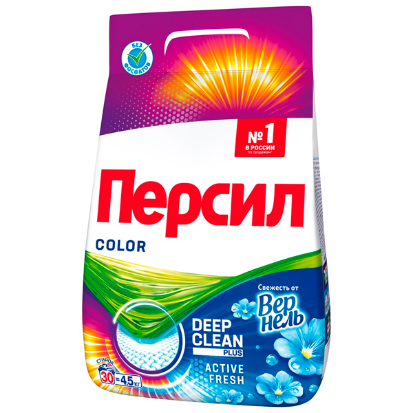 Стиральный порошок Persil Color Deep Clean свежесть автомат Vernel 4.5 кг