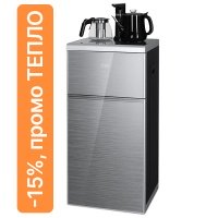 Кулер с чайным столиком Тиабар Ecotronic TB60-LNA серебристый/черный (шкафчик 8 литров)