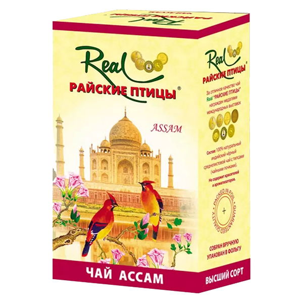 

Чай черный Real Райские птицы Ассам индийский 100 гр