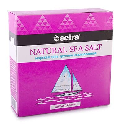Соль морская Setra йодированная 500гр